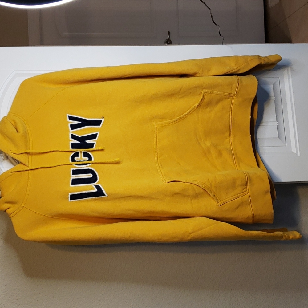 Lucky brand mustard hoodie XXL